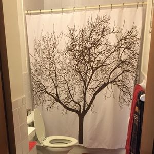 Tree design shower curtain